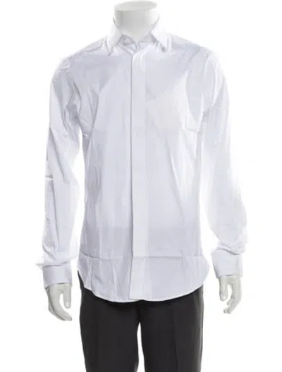 Pre-owned Lanvin Long Sleeve Tuxedo Shirt W/ Tags In White