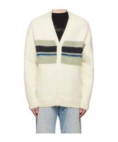 Lanvin Stripe-detail Cardigan In Neutral