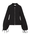 Lanvin Tailored Zip Jacket With High Collar And Pockets In Black
