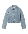 Lanvin Denim Cropped Jacket Patch Pocket In Gray