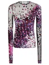 Lanvin Semi-sheer Long-sleeve Top In Purple