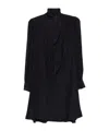 Lanvin Draped Detailing Knee Length Dress In Black