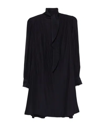 LANVIN LANVIN KEYHOLE NECK DRAPED MINI DRESS