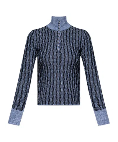 LANVIN LANVIN LUREX THREAD TURTLENECK JUMPER