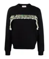 Lanvin Curb Embroidered Sweatshirt For Men In Black