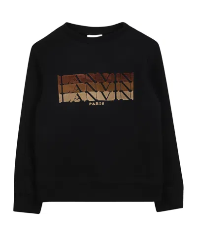 Lanvin Long-sleeved Sweatshirt In Black