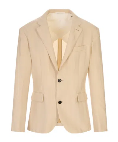 Lanvin Long-sleeved Suit Jacket In Neutral