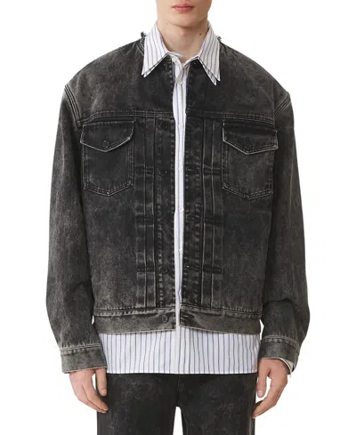 LANVIN LOOSE FIT WASHED DENIM JACKET