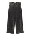 Lanvin Loose Fit Washed Denim Pants In Black