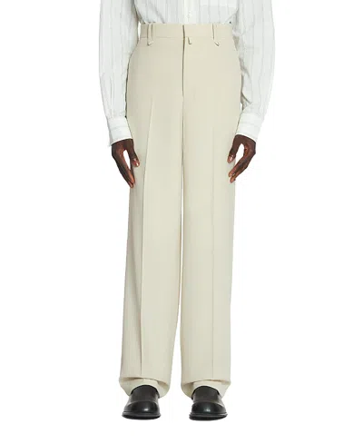 Lanvin Loose Fit Wool-blend Pants In Brown