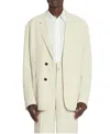 Lanvin Loose-fitting Wool Blend Jacket In Brown
