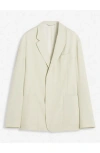 Lanvin Loose-fitting Wool Blend Jacket In Mastic