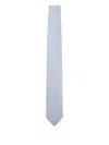 Lanvin Light Blue Mini Losange 7x150 Silk Tie In Gray