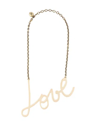 Lanvin Love Necklace In Gray