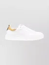 Lanvin Low-top Sneakers Gold-tone Detail In White