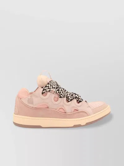 Lanvin Low Top Sneakers Padded Collar In Pink