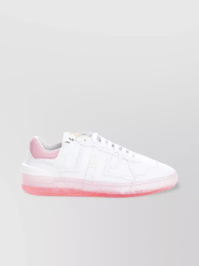 LANVIN LOW-TOP SNEAKERS WITH CONTRAST SOLE AND ROUND TOE