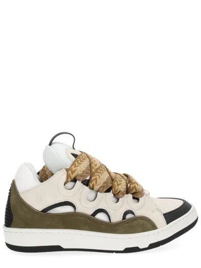 Lanvin Low-top Lace-up Sneakers In Brown