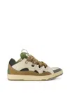 Lanvin Low-top Sneakers With Dynamic Panel Design And Textured Finish In Multi