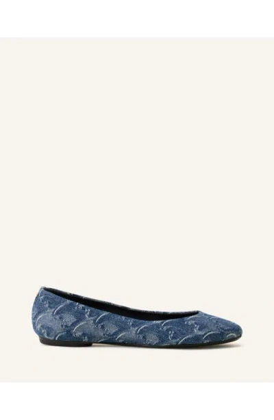 Lanvin Lunar Year Ballerina In Denim In Blue