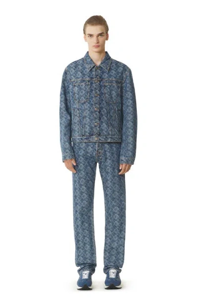 Lanvin Lunar Year Jacquard Denim Jacket In Blue
