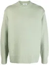 LANVIN LUXURY GREEN KASCHMIR PULLOVER FOR MEN