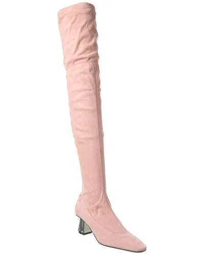 Lanvin M&e Suede Over-the-knee Boot In Pink