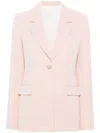 Lanvin Tailored Wool Blazer With Central Vent In Pink