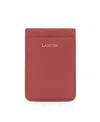 Lanvin Magnetic Leather Cardholder In Red
