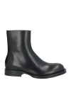 Lanvin Man Ankle Boots Black Size 12 Calfskin In Multi