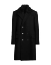 Lanvin Double-breasted Belted Wool Blend Coat In Black