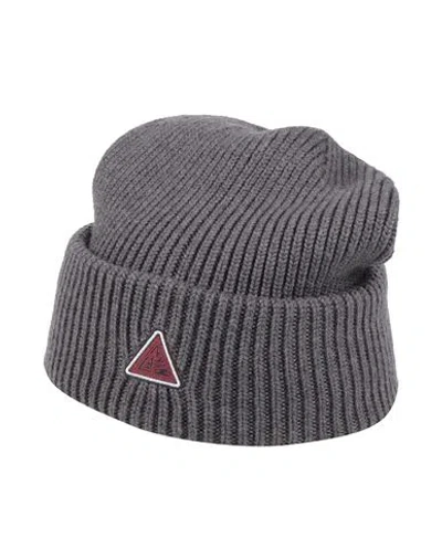 Lanvin Man Hat Charcoal Size Onesize Virgin Wool In Gray