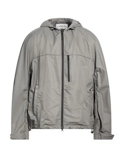 Lanvin Man Jacket Grey Size 38 Polyamide, Polyester
