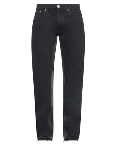 Lanvin Man Jeans Black Size 31 Cotton, Calfskin