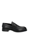 Lanvin Classic Round Toe Leather Loafers With Stacked Heel In Black