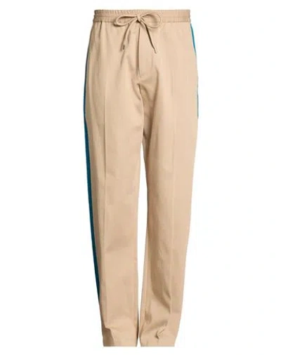 Lanvin Man Pants Beige Size 34 Cotton, Wool In Brown