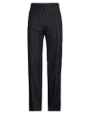Lanvin Man Pants Black Size 32 Wool, Polyester, Silk In Black