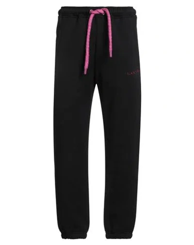 Lanvin Man Pants Black Size M Cotton In Red