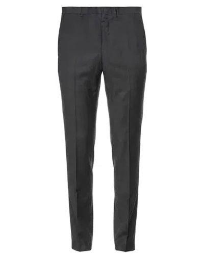 Lanvin Man Pants Charcoal Size 32 Virgin Wool In Black
