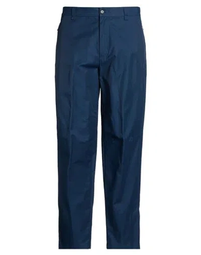 Lanvin Man Pants Deep Teal Size 36 Cotton, Polyamide, Polyurethane In Blue