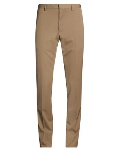Lanvin Man Pants Khaki Size 32 Wool, Elastane In Beige