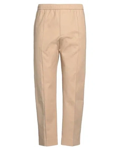 Lanvin Man Pants Sand Size 36 Cotton, Elastane In Beige