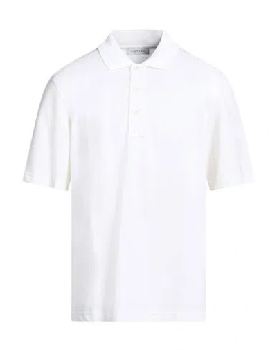 Lanvin Man Polo Shirt Off White Size Xxl Cotton