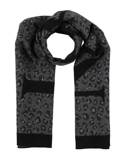 Lanvin Man Scarf Grey Size - Wool, Virgin Wool In Gray