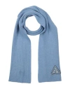 Lanvin Man Scarf Light Blue Size - Virgin Wool In Blue