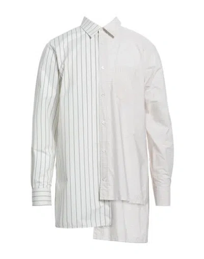 Lanvin Man Shirt Beige Size 16 ½ Cotton, Polyester In Multi