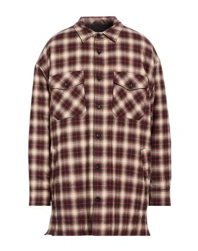 Lanvin Man Shirt Chocolate Brown Size 42 Cotton