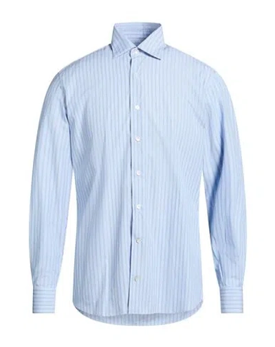Lanvin Man Shirt Sky Blue Size 15 Cotton