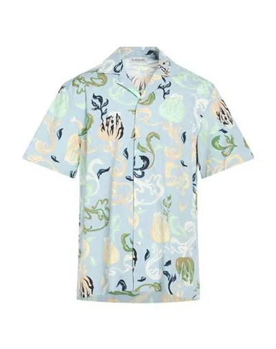 Lanvin Man Shirt Sky Blue Size 15 ½ Cotton