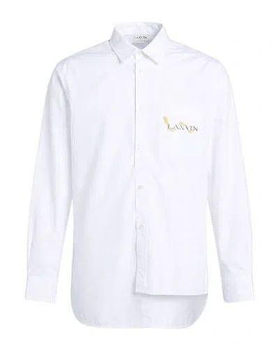 Lanvin Man Shirt White Size 15 ¾ Cotton